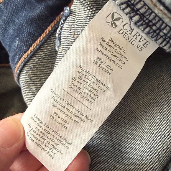 Carve Designs Carson Straight Leg Jeans Faded Blue Denim Women’s Size 12 - Picture 6 of 8